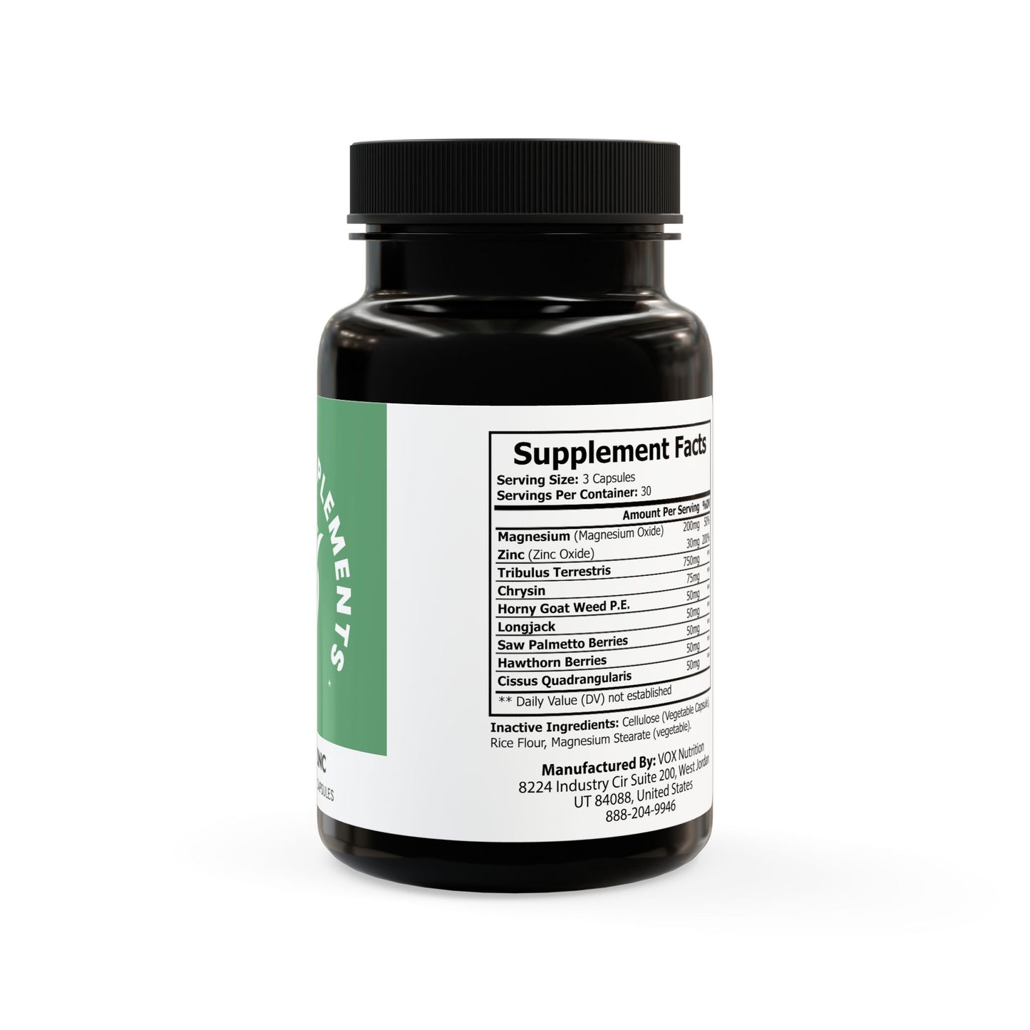 Magnesium Zinc Supplement (90 Capsules)